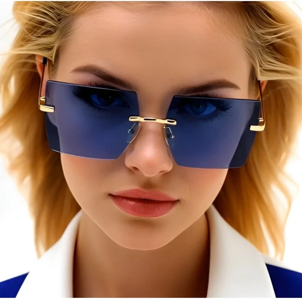 BIG OVERSIZED Jackie Women Sunglasses Flat Top Square Trendy Designer Shades New